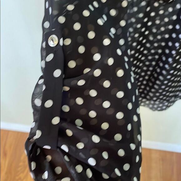 Papermoon Stitch Fix Women’s 3/4 Sleeve Roll Tab Blouse Top with Pockets - Picture 4 of 7